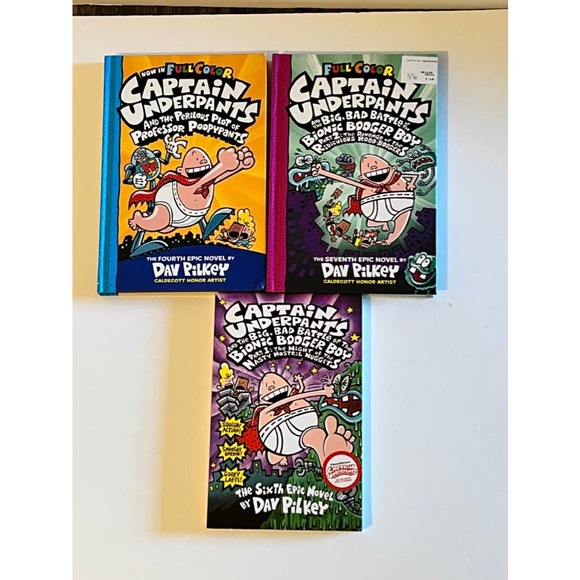 Set of three Captain Underpants Books by Dav Pilkey - Picture 1 of 11